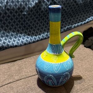 Certified International Blue and Green Decorative Vase